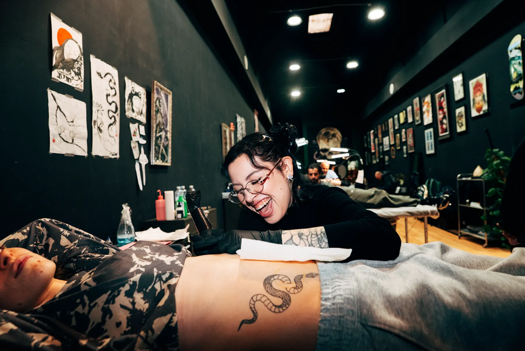 Inside Full Moon Tattoo, Prahran